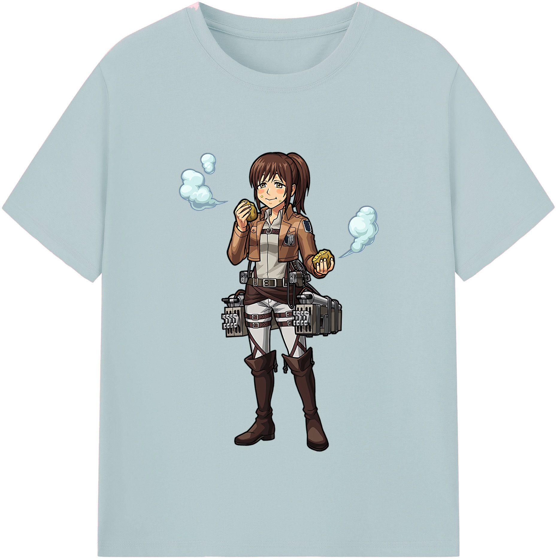 （画像用） 進撃の巨人 サシャ·ブラウス Attack on Titan Sasha Blaus 綿100％半袖Tシャツ（フロントプリント）
